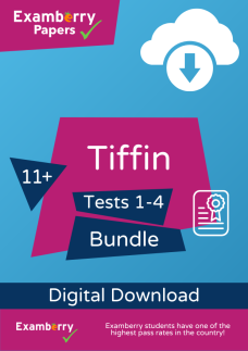 11+ Tiffin - Stage One - Practice Tests 1-4 Bundle (Download)