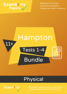 Hampton School 11 Plus (11+) Exam Guide 19 11+ Hampton School Practice Tests 1-4 Bundle (Physical)