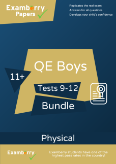11+ QE Boys Practice Tests 9-12 Bundle (Physical)