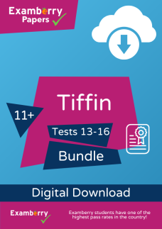 11+ Tiffin - Stage One - Practice Tests 13-16 Bundle (Download)