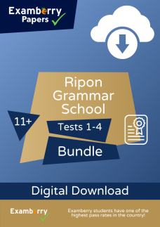 11+ Ripon Grammar School Practice Tests 1-4 Bundle (Download)