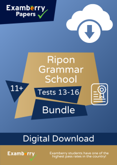 11+ Ripon Grammar School Practice Tests 13-16 Bundle (Download)