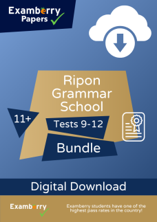 11+ Ripon Grammar School Practice Tests 9-12 Bundle (Download)